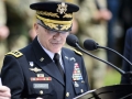 General Curtis M. Scaparrotti, Supreme Allied Commander Europe, speaks during the Alexandre Renaud Memorial Ceremony at Sainte-Mere-Eglise, France, May 31, 2018. Alexandre Renaud was mayor of Sainte-Mere-Eglise on D-Day and is responsible for rallying the citizens of his city to aid the Allies during the invasion.